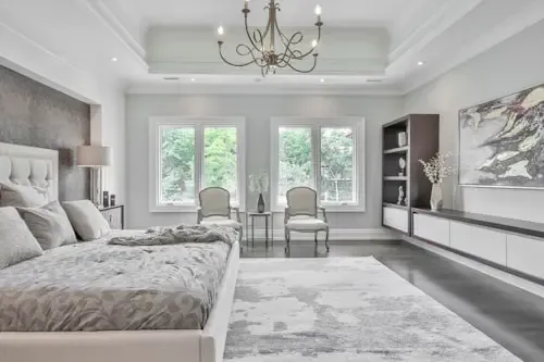 Elegant White Master Bedroom